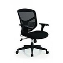 Крісло Enjoy, Comfort Seating, Спинка сітка, Сидіння чорна тканина, без підголівника. Гарантія 36 міс.