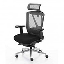 Крісло офісне ERGO CHAIR 2, модель 5001HB-02  (чорний корпус, сітка BM 701 + тканина SF 501)